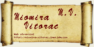 Miomira Vitorac vizit kartica